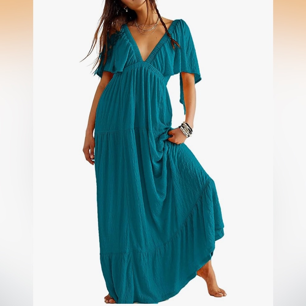 Kimball Teal Maxi Dress